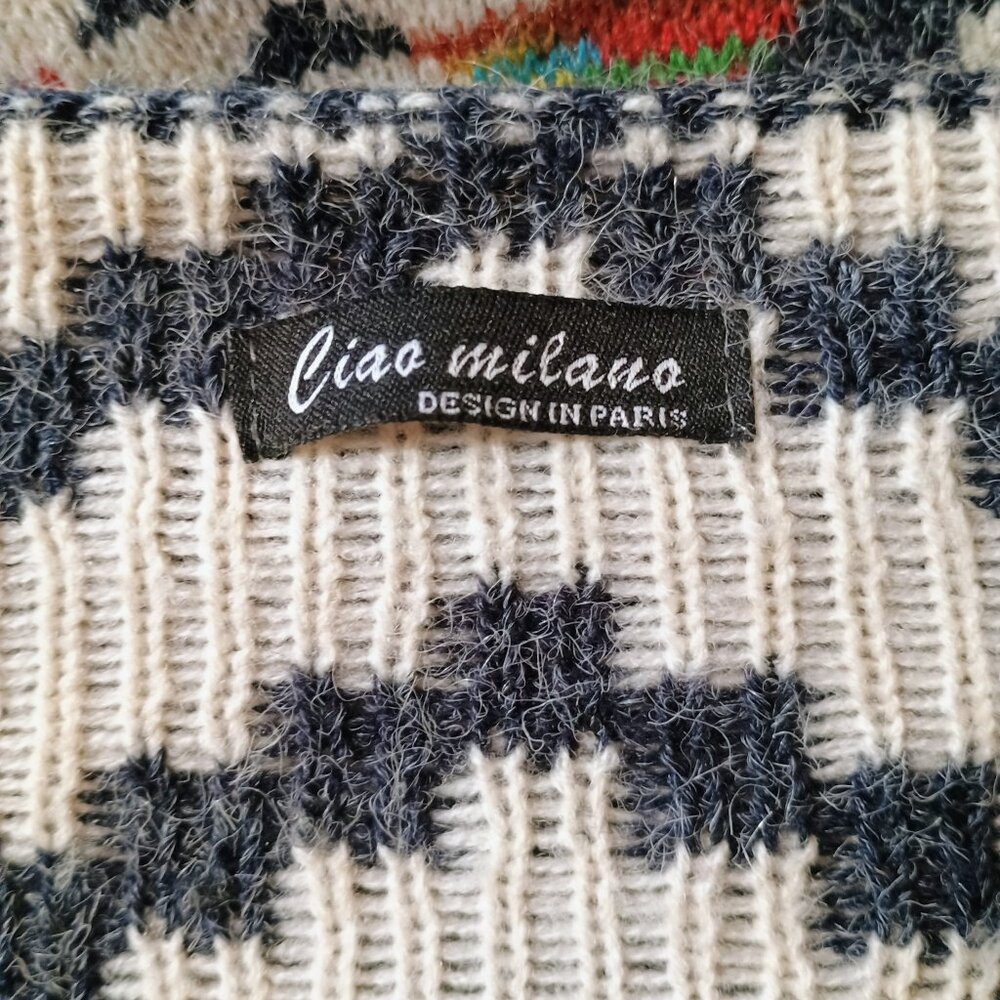 ECU: Ciao Melano Design In Paris Size 0X Southwest Cardigan - Picture 3 of 4